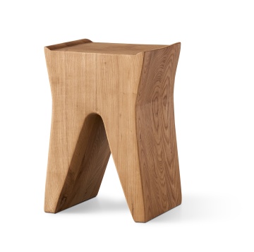 ​Cream Wabi-Sabi Woven Stool with Subtle Texture for Neutral Interior Design​​