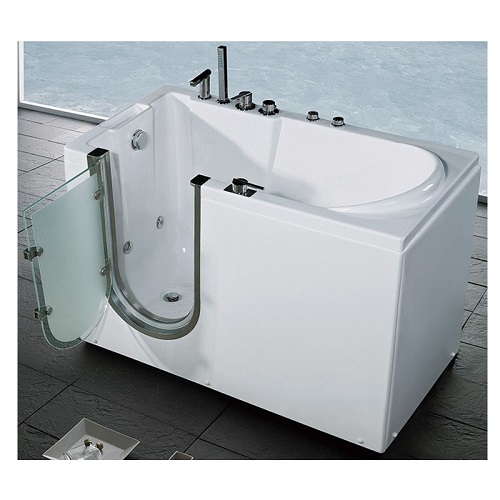 Hydrotherapie Walk in Bubs begehbarer Whirlpool Badewanne mit angetriebenem Fastdrain