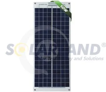 Aluminium Backing 50w 36 Cells Solarland Semi - Flexible Solar Panels Marine For Homes