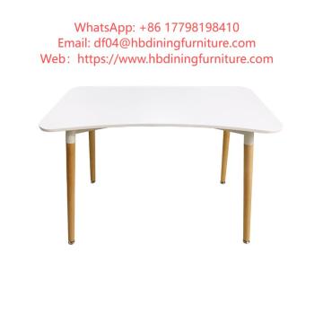 Dining Furniture Luxury MDF Dining Table Factory Customization Wooden MDF Top Computer Table Restaurant Kitchen DIning Table