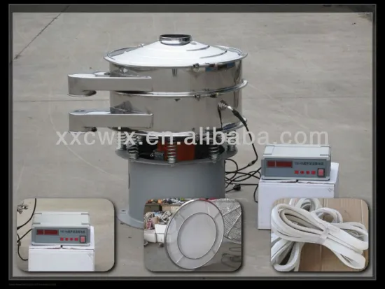 Ultrasonic vibrating sieve for fine powder