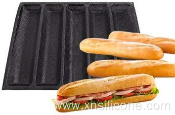 Nonstick 4 Cavity Silicone Perforated Baguette Pan