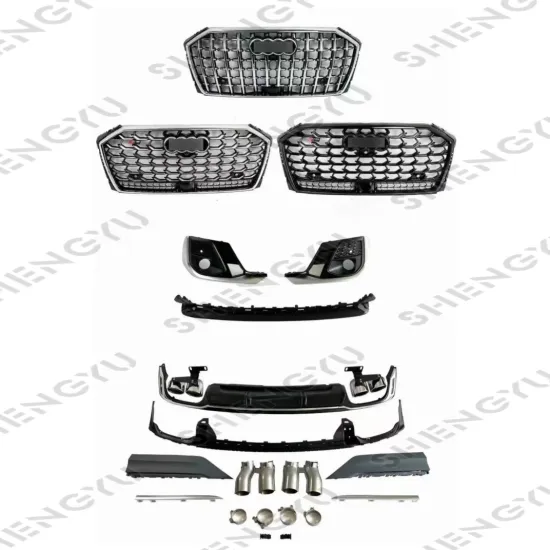 Car Spare Parts for Audi A8 2023 to S8 Horch: Grille, Foglamps, Frames, Diffuser, Lip, and Exhaust Pipes