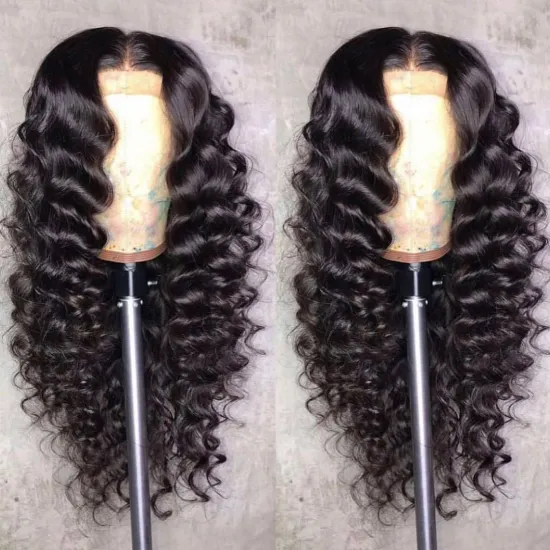 Cheap Loose Deep Wave Brazilian Virgin Human Hair Hd Full Lace Front Wig Cheap Transparent Glueless Lace Frontal Wig Human Hair