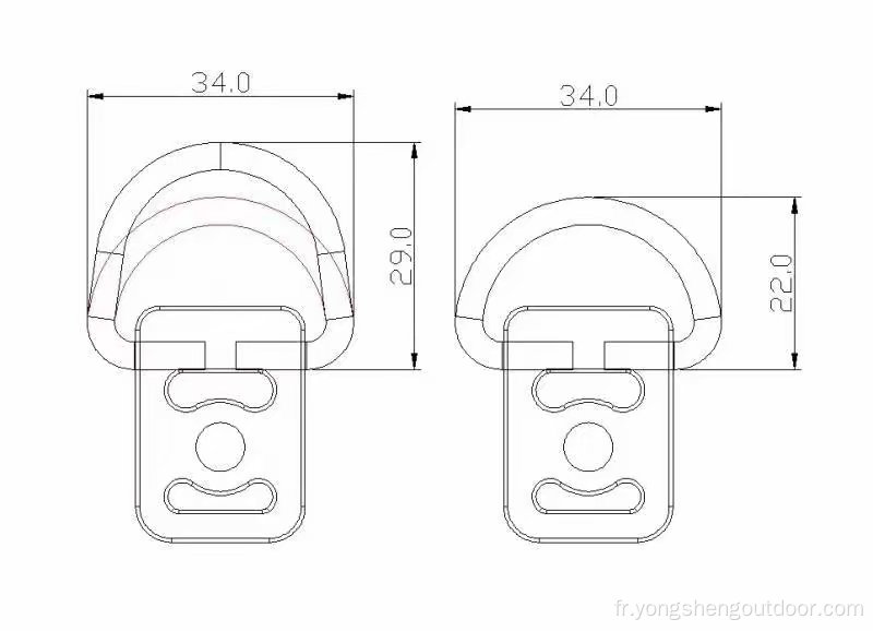 Bouton de type d sur le kayak