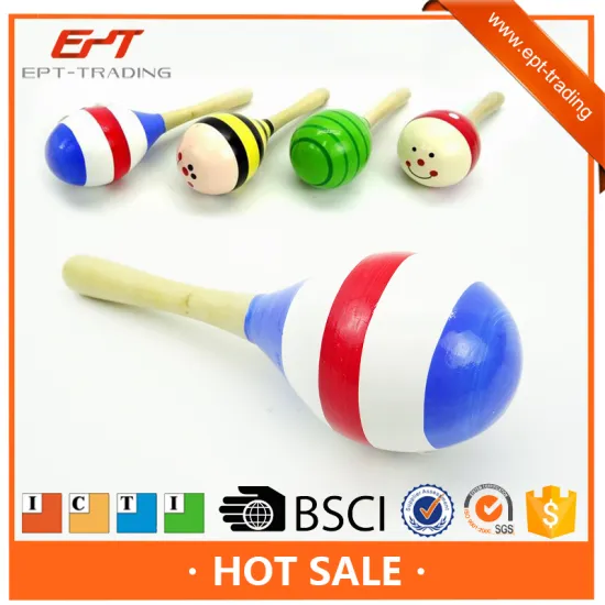 Baby Toys Baby Rattles squeaky small wooden maracas,hand shakers toy