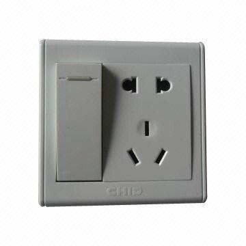 Base socket and switch, South-East Asia design, 16A current design