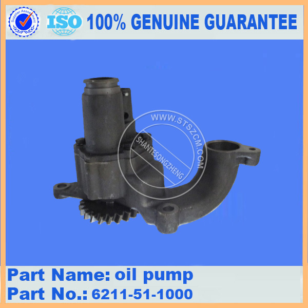 Oil pump 6211-51-1000 for KOMATSU ENGINE S6D140E-2B-6