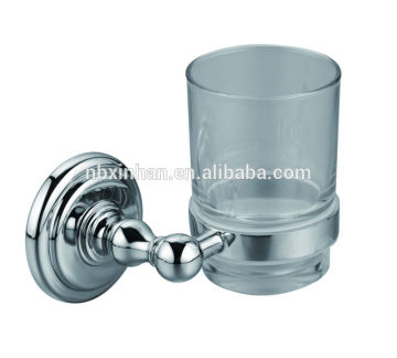 Bathroom wall fitting zinc alloy tumbler holder with polished chrome