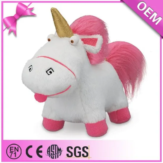 Factory wholesale white fluffy stuffed plush unicorn toy, oem unicorn plush toy