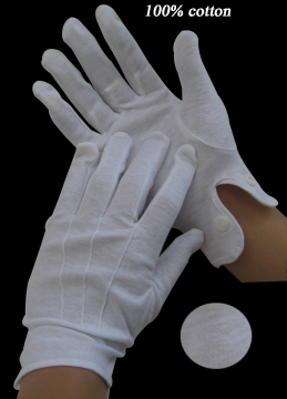 White Uniform Cotton Gloves