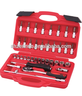38pcs 1/4" Dr Chrome-Vanadium steel socket wrench kit hand tools