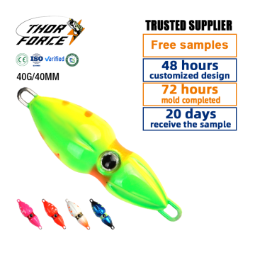 Luminous Metal Jig Lead Lure for Saltwater Boat Fishing