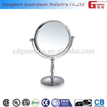 hotel metal chrome tabletop vanity makeup mirror with lights image