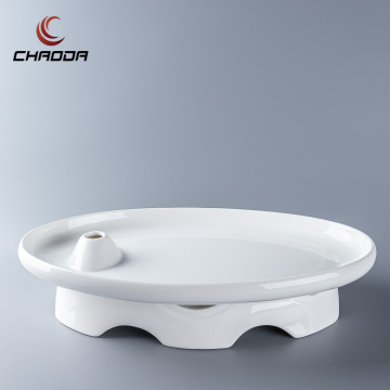White Ceramic Fish Plate - Beautiful Platter for Household and Commercial Use