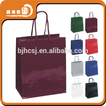 shopping glossy high quality custom gift paper bag
