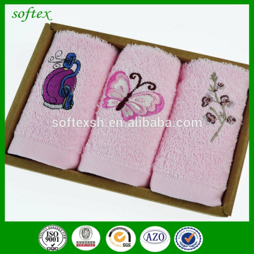cheaper whosale embroiery towel set