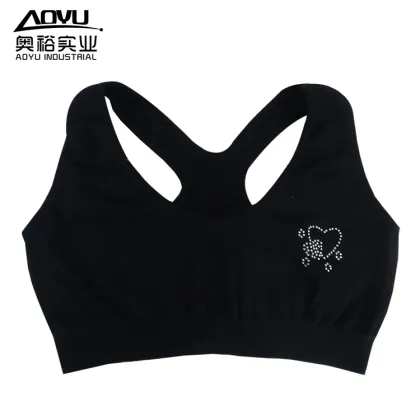 Shantou Cute Seamless Underwear Women's Sport Bra Top