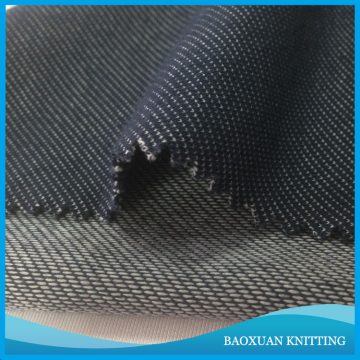 57%Polyester 35%cotton 8%spandex DTY weave knitted fake denim fabric prices for jeans                        
                                                Quality Choice