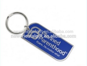 Custom ink filled metal keychains