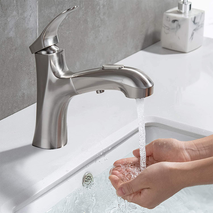 Kitchen Basin Tap Stainless Steel Bathroom Faucet Sprayer