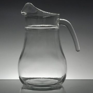 Glass Pitcher with Inner Wave Patterns, 103mm Bottom Diameter and 1.3L Capacity