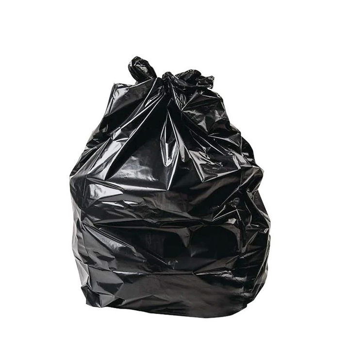 High quality factory price black industrial heavy duty big garbage plastic trash bags