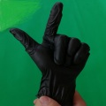 Gants en vinyle noir