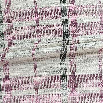 High Quality Factory Wholesale CVC Plaid Jacquard Tweed Fabric 68% Cotton 32% Polyester 230gsm