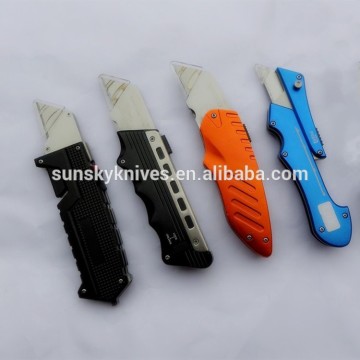 High quality retractable steel material utility knife