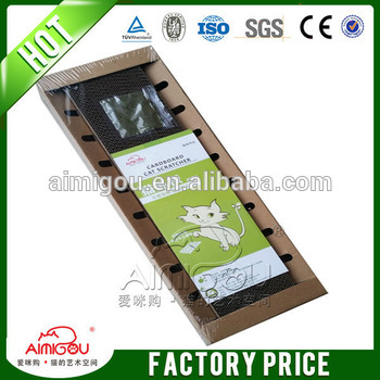 Pet manufacturer high quality corrugated paper board pet scratcher toy cat climbing board
