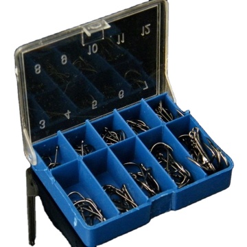 LETOYO Saltwater High Carbon Steed Sishing Sishing Hooks - 100pcs/Box Mixed Sizes #3- #12