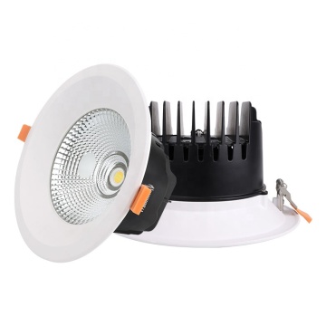 Commercial Round Recessed LED Downlights, Saiz Potong 170mm, 8 Inci, 20W, 2000lm, Teknologi COB