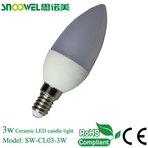 Retrofit 3w E14 Ceramic Led Candle Lights 
