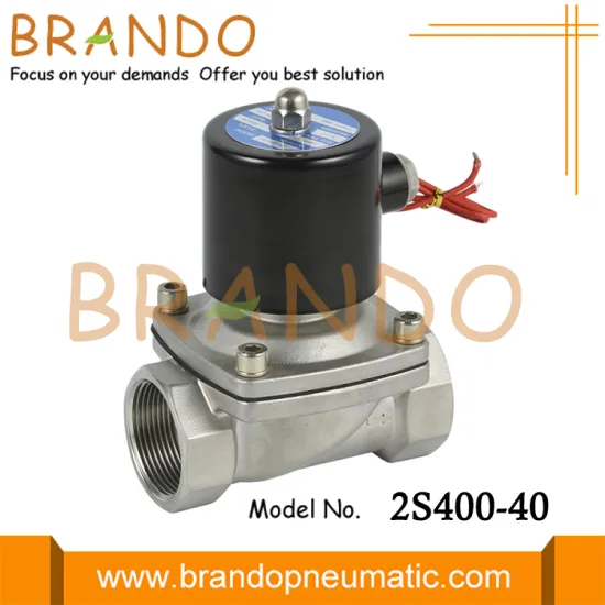2S400-40 1 1/2'' Stainless Steel Water Solenoid Valve 24V 110V 220V