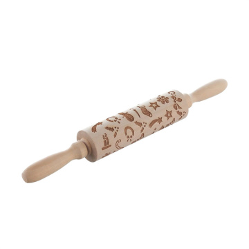 Christmas Snowflake Flower Embossed Bakeware Baking Rolling Pin