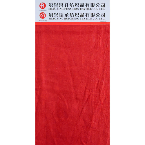 Pure Linen Dyed Fabric Red Color