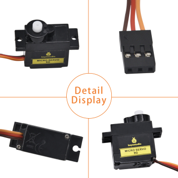 Keyestudio Micro Servo SG90 0-180 Degrees for Arduino Smart Car Robot/Aircraft with CE Certification for Micro:Bit