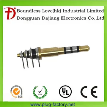 25L 3.0mm tray 4 pole 4 pin gold plated 2.5mm PCB plug