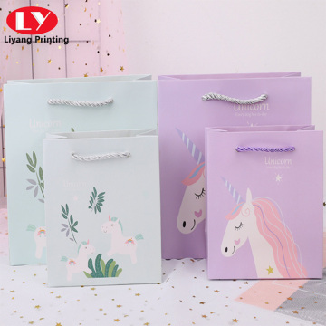 Unicorn Hand painted Cartoon series paper handbags