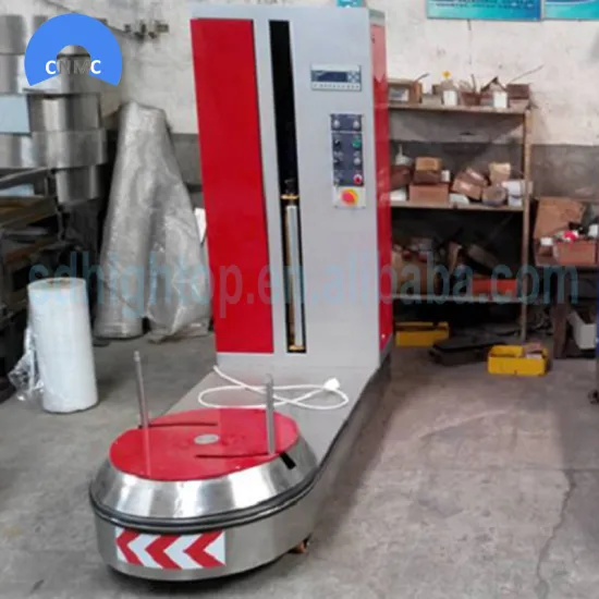 PLC Control System Automatic Airport Luggage Wrapping Machine