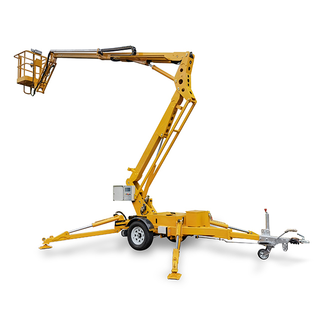 EPA Certified 12m to 24m Trailer Mount Boom Lift with Custom Color