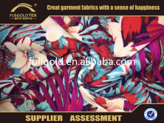 Wholesale Trendy Design 95%Polyester 5% Spandex Knitted Linen Print Fabric For Fashion Upholstery