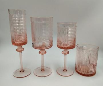 vaso de copa de vino de copa de champán moderno de color rosa