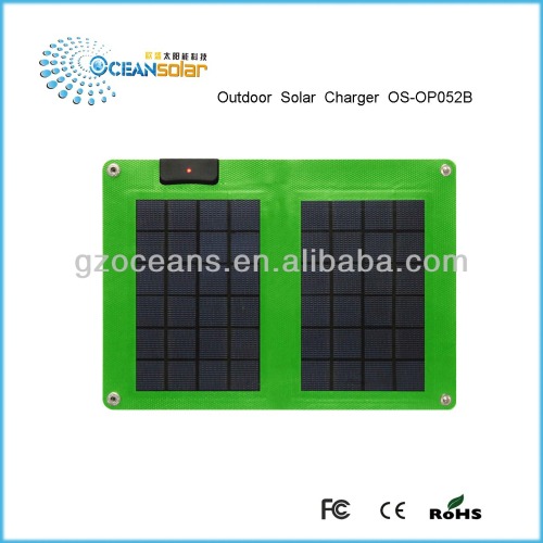 Outdoor solar charger OS-OP052B iphone5S charging vivid charger with CE FCC RoHS certificate