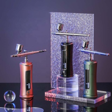 2024 Advanced Oxygen Portable Aluminum Alloy Nail Airbrush Machine with Adjustable Features for Salon Use