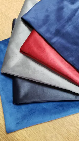 Knitted Polyester Solid Color Dutch Velvet Fabric Sofa