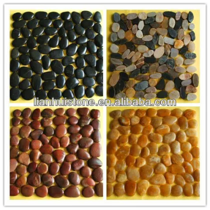 pebble tile, pebble mosaic tie