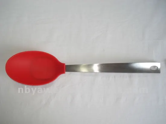 silicone scoop with stainless steel handle