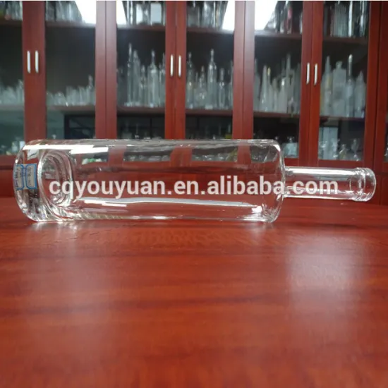 Heavy Blow Bottle Flat-round 1000ML Glass Bottle Weight